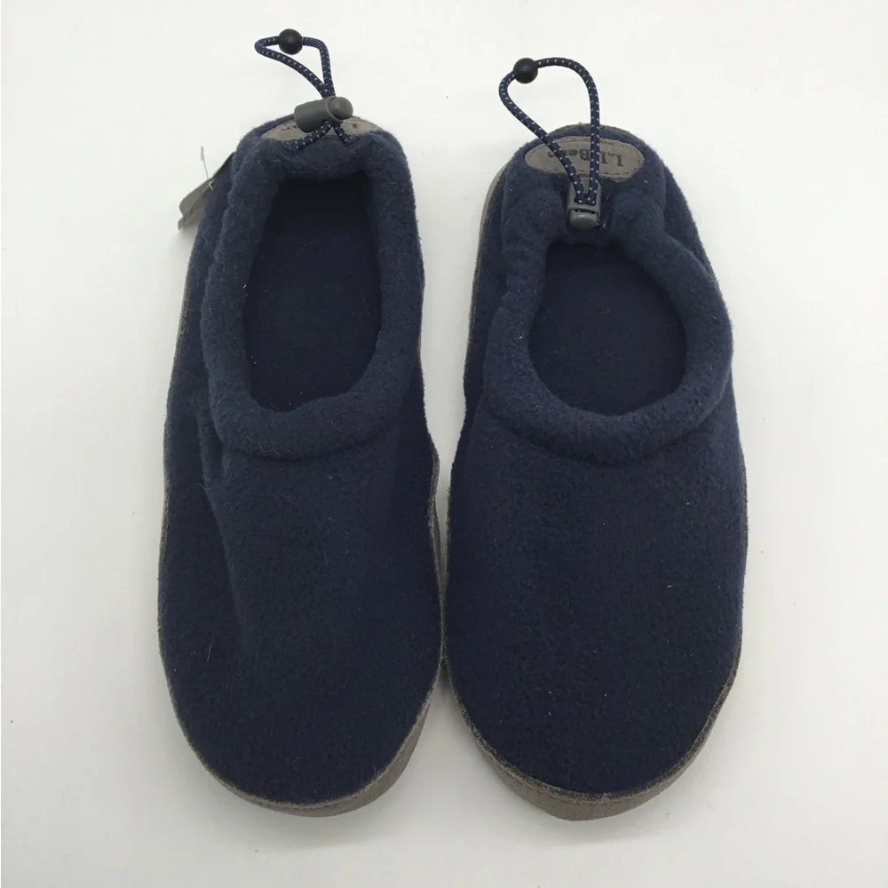 LL Bean Boys Fleece Slippers NEW